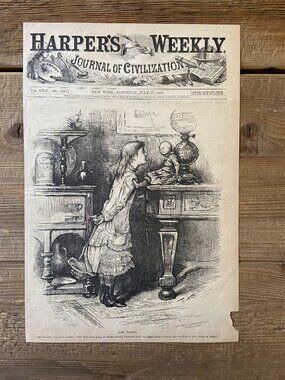 Harpers Weekly, Antique Woodcut Engraving, Illustration